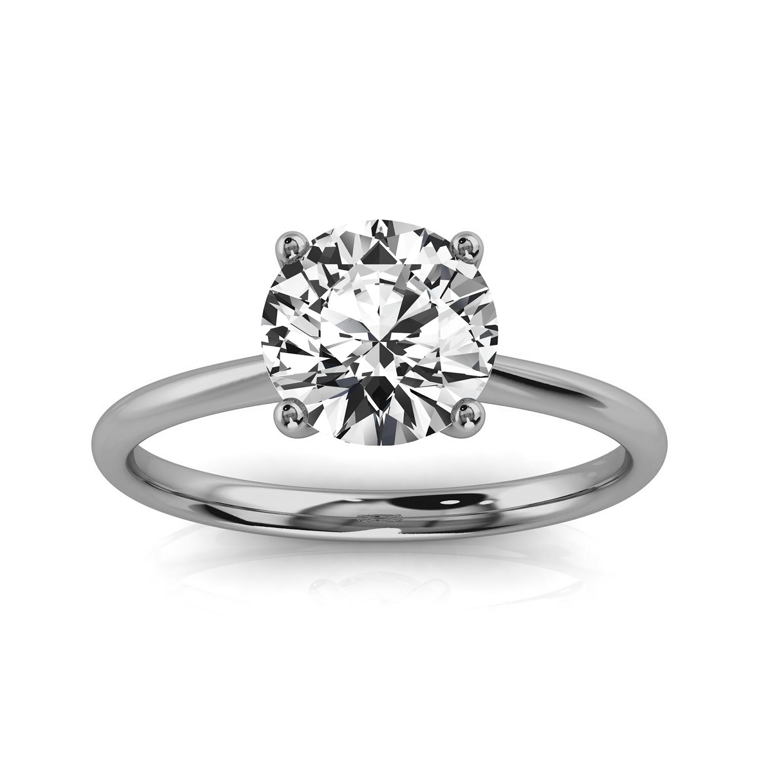 14K White Gold Venita Solitare Ring